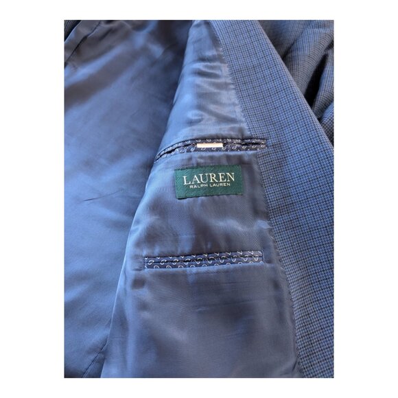 Lauren Ralph Lauren Men’s Big & Tall Blue Suit Jacket Blazer, Sport Coat, 56L - Picture 7 of 11